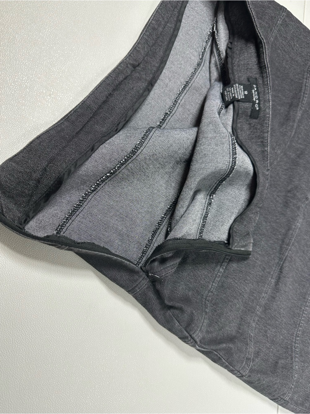 Sandro Tiered Denim Sheath Skirt - Picture 6 of 7